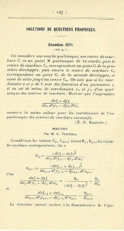 Solutions des questions proposées.