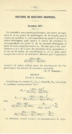 Solutions des questions proposées.