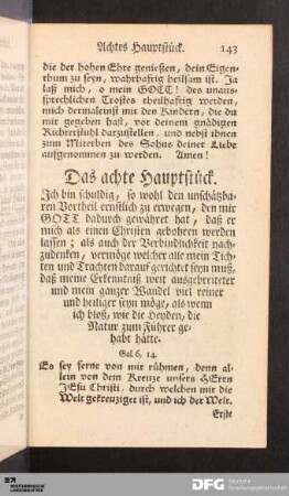 Das achte Hauptstück.