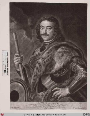 Bildnis Peter I. Alexejewitsch der Große, Zar (1721 Kaiser) von Russland (reg. 1682(89)-1725)