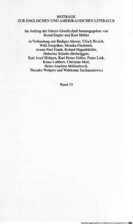Spiritualität und Transzendenz in der modernen englischsprachigen Literatur