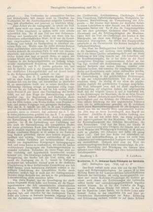 488-489 [Rezension] Brotherus, K. R., Immanuel Kants Philosophie der Geschichte