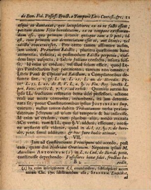 Dissertatio Juridica Inauguralis, De Bonae Fidei Possessore, Fructus A Tempore Litis Contestatae Restituente, Et Non Restituente