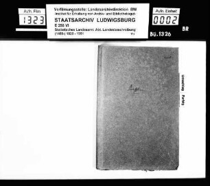 Statistische Erfassung des älteren Oberamts Esslingen (als Teil der Landvogtei Heilbronn; Esslingen, Deizisau, Sirnau, Möhringen [OA Stuttgart], Vaihingen [OA Stuttgart])