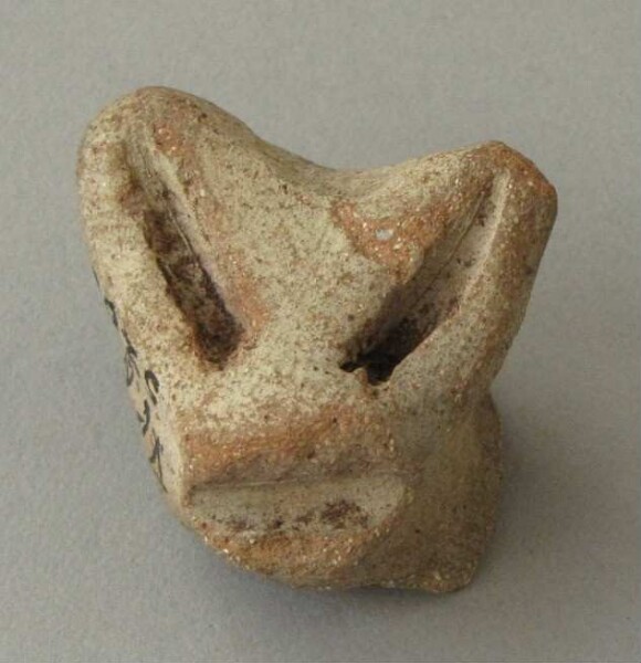 Animal head made of clay