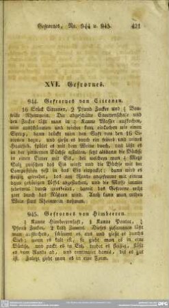 XVI. Gefrornes