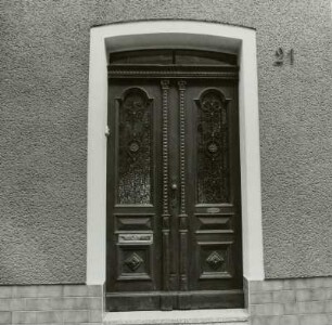 Glauchau, Haustür eines Wohnhauses
