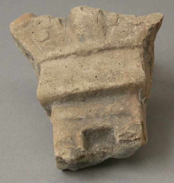 Model of a temple pyramid (fragment)