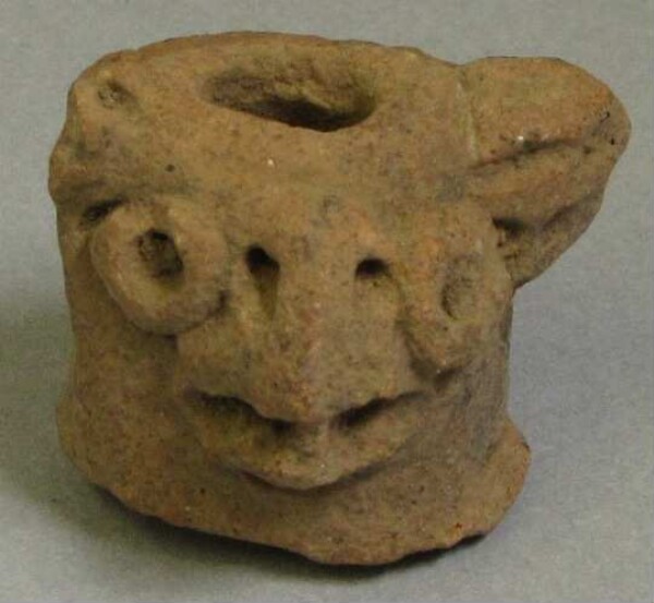 Animal head made of clay