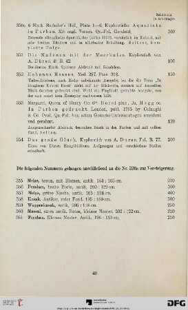 Die folgenden Nummern […] (Nr. 355-361)