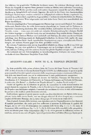 Note su G. B. Tiepolo Incisore
