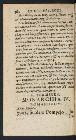 V. Terminus. Monarchia IV. Romanorum.