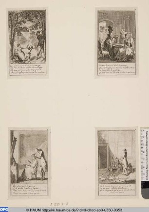 Oben rechts: Tu crois, Pansard de haut parage, Que par respêt pour toi on se leve?