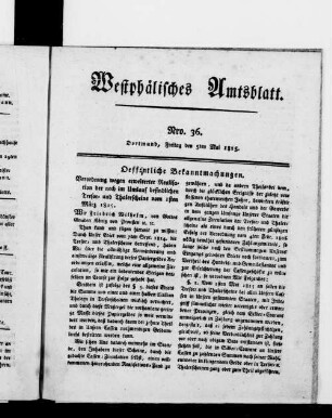 Westphälisches Amtsblatt