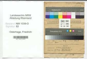Entnazifizierung Friedrich Osterhage , geb. 27.04.1905 (Feuerwehrmann)