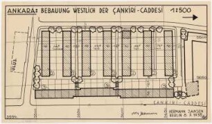 Gesamtbebauungsplan Ankara Teilbebauungsplan innere Stadt: Lageplan 1:500 innere Stadt, Cankiri C., Baublock nördlich im Anschluss an das Gebäude Ulus