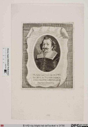 Bildnis Franz Christoph Frhr. von Teuffenbach (zu Tiefenbach u. Maßweg)