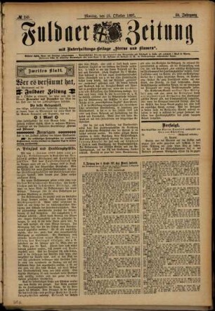 Zweite Ausgabe vom Montag, den 25. Oktober 1897.