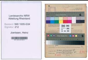 Entnazifizierung Heinz Joerissen , geb. 03.04.1908 (Arzt)