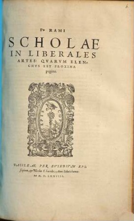 P. Rami scholae in liberales artes