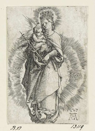 Maria mit Kind und Zepter auf dem Halbmond