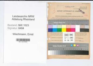 Entnazifizierung Ernst Wiechmann , geb. 01.02.1891 (Verw.Beamter)