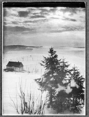 Wintermorgen am Fichtelberg, Leipziger Skihütte