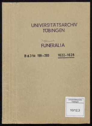 10/12,3 [Nr. 223]: Todesanzeige des Georg Kienlin, einst praefectus Bebenhusanus.