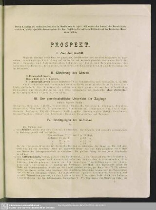 II. Gliederung des Ganzen