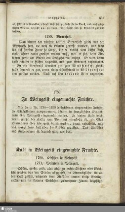 37. Kalt in Weingeist eingemachte Früchte