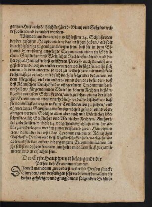 Der Erste Hauptpunct belangendt die Person deß Excommunicanten.