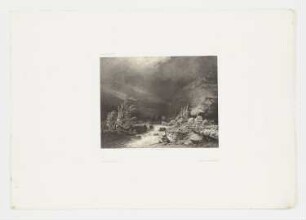 Stürmisches Wetter im bergigen Gebiet, Blatt 88 der Folge "Werke"