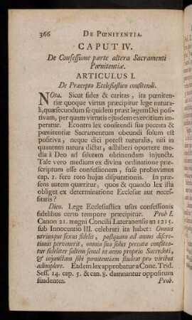 366-413, Caput IV. De Confessione parte altera Sacramenti Poenitentiae.
