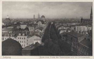 Leipzig: Blick vom Turm des Volkshauses auf die Zeitzerstraße