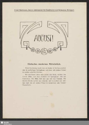 Einfaches modernes Mittelstück