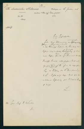 Das akademische Rektoramt an Winkler (16.01.1906)