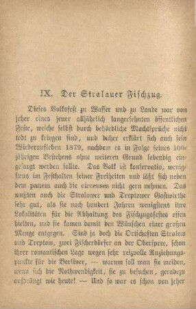 IX. Der Stralauer Fischzug