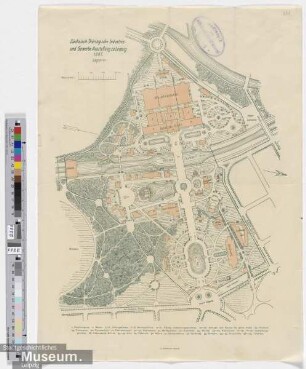 Sächsisch-Thüringische Industrie- und Gewerbe-Ausstellung zu Leipzig 1897. Lageplan
