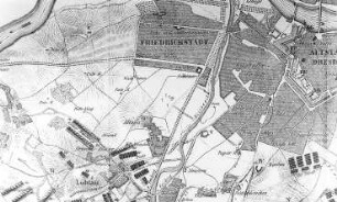 Dresden. Windmühlen bei der Friedrichstadt, Ausschnitt aus: Plan zur Schlacht bei Dresden, aus: Friedrich: Die Befreiungskriege, 1911-