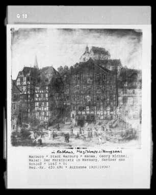 Der Marktplatz in Marburg