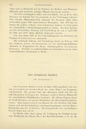 Das botanische Institut