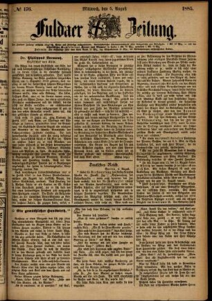 Ausgabe vom Mittwoch, den 05. August 1885.