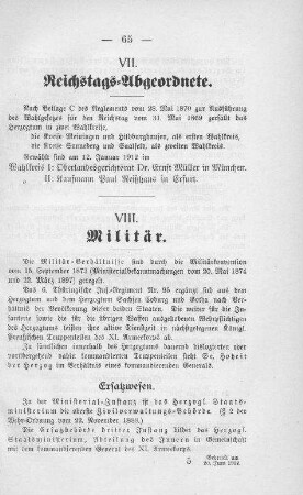 VII. Reichstags-Abgeordnete