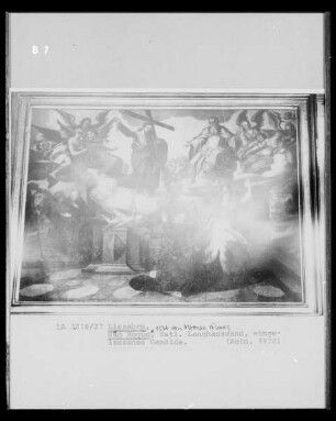 Vision Christi eines Heiligen (?)