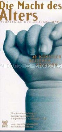 Einladungskarte zur Eröffnung der Ausstellung "Die Macht des Alters" im DHM Berlin