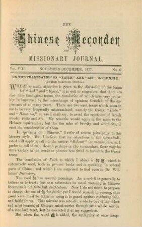 No. 6. November - December, 1877