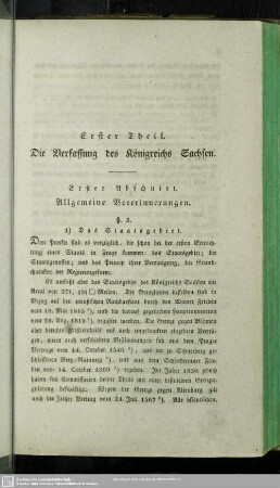 Erster Abschnitt. Allgemeine Vorerinnerungen