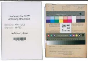 Entnazifizierung Josef Hoffmann , geb. 12.03.1896 (Friseur)