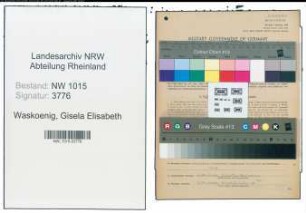 Entnazifizierung Gisela Elisabeth Waskoenig , geb. 26.09.1916 (Aerztin)