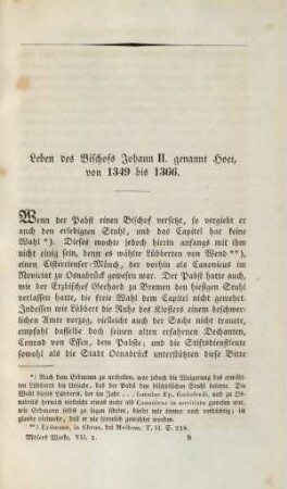 Leben des Bischofs Johann II. genannt Hoet, von 1349 bis 1366